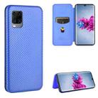 For ZTE Axon 11 5G Carbon Fiber Texture Horizontal Flip TPU + PC + PU Leather Case with Card Slot(Blue) - 1