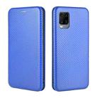 For ZTE Axon 11 5G Carbon Fiber Texture Horizontal Flip TPU + PC + PU Leather Case with Card Slot(Blue) - 2