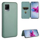 For ZTE Axon 11 5G Carbon Fiber Texture Horizontal Flip TPU + PC + PU Leather Case with Card Slot(Green) - 1