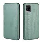 For ZTE Axon 11 5G Carbon Fiber Texture Horizontal Flip TPU + PC + PU Leather Case with Card Slot(Green) - 2