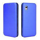 For ZTE Blade A3 Lite Carbon Fiber Texture Horizontal Flip TPU + PC + PU Leather Case with Card Slot(Blue) - 2