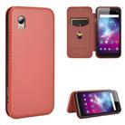 For ZTE Blade A3 Lite Carbon Fiber Texture Horizontal Flip TPU + PC + PU Leather Case with Card Slot(Brown) - 1