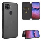 For ZTE A1 ZTG01 5G Carbon Fiber Texture Horizontal Flip TPU + PC + PU Leather Case with Card Slot(Black) - 1