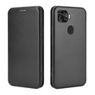 For ZTE A1 ZTG01 5G Carbon Fiber Texture Horizontal Flip TPU + PC + PU Leather Case with Card Slot(Black) - 2