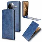 For Redmi K80 5G / K80 Pro Magnetic Vertical Flip Leather Phone Case(Blue) - 1