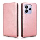 For Redmi Note 14 4G 163.25mm Magnetic Vertical Flip Leather Phone Case(Rose Gold) - 2