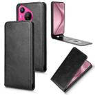 For Huawei Pura 70 5G Magnetic Vertical Flip Leather Phone Case(Black) - 1