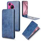 For Huawei Pura 70 5G Magnetic Vertical Flip Leather Phone Case(Blue) - 1