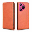 For Huawei Pura 70 5G Magnetic Vertical Flip Leather Phone Case(Brown) - 2