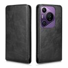 For Huawei Pura 70 Pro 5G / 70 Pro+ 5G Magnetic Vertical Flip Leather Phone Case(Black) - 2