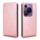 For Huawei Pura 70 Pro 5G / 70 Pro+ 5G Magnetic Vertical Flip Leather Phone Case(Rose Gold) - 2