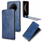 For Huawei Mate 70 Pro / 70 Pro+ Magnetic Vertical Flip Leather Phone Case(Blue) - 1