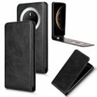 For Huawei Mate 70 Magnetic Vertical Flip Leather Phone Case(Black) - 1