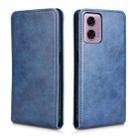 For Motorola Moto G04 / G24 / G24 Power Magnetic Vertical Flip Leather Phone Case(Blue) - 2