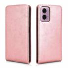 For Motorola Moto G04 / G24 / G24 Power Magnetic Vertical Flip Leather Phone Case(Rose Gold) - 2