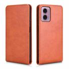 For Motorola Moto G04 / G24 / G24 Power Magnetic Vertical Flip Leather Phone Case(Brown) - 2