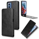 For Motorola Moto G34 5G / G45 5G Magnetic Vertical Flip Leather Phone Case(Black) - 1