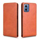 For Motorola Moto G34 5G / G45 5G Magnetic Vertical Flip Leather Phone Case(Brown) - 2