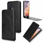 For Motorola Moto G85 5G / S50 Neo 5G Magnetic Vertical Flip Leather Phone Case(Black) - 1