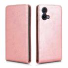 For Motorola Moto G85 5G / S50 Neo 5G Magnetic Vertical Flip Leather Phone Case(Rose Gold) - 2