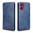 For Motorola Edge 50 Fusion 5G Magnetic Vertical Flip Leather Phone Case(Blue) - 2