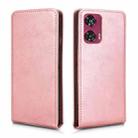 For Motorola Edge 50 Fusion 5G Magnetic Vertical Flip Leather Phone Case(Rose Gold) - 2