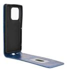 For Motorola Edge 50 Ultra 5G Magnetic Vertical Flip Leather Phone Case(Blue) - 3