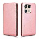 For Motorola Edge 50 Ultra 5G Magnetic Vertical Flip Leather Phone Case(Rose Gold) - 2