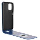 For Motorola Moto G35 5G Magnetic Vertical Flip Leather Phone Case(Blue) - 3