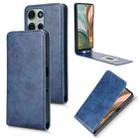 For Motorola Moto G75 5G Magnetic Vertical Flip Leather Phone Case(Blue) - 1