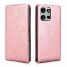 For Motorola Moto G75 5G Magnetic Vertical Flip Leather Phone Case(Rose Gold) - 2