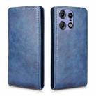 For Motorola Edge 50 Pro 5G Magnetic Vertical Flip Leather Phone Case(Blue) - 2