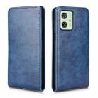 For Motorola Moto G54 5G Magnetic Vertical Flip Leather Phone Case(Blue) - 2