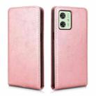 For Motorola Moto G54 5G Magnetic Vertical Flip Leather Phone Case(Rose Gold) - 2