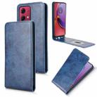 For Motorola Moto G84 5G Magnetic Vertical Flip Leather Phone Case(Blue) - 1