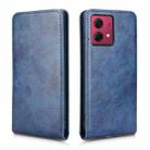 For Motorola Moto G84 5G Magnetic Vertical Flip Leather Phone Case(Blue) - 2