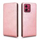 For Motorola Moto G84 5G Magnetic Vertical Flip Leather Phone Case(Rose Gold) - 2