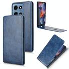 For Motorola Moto G 5G 2025 Magnetic Vertical Flip Leather Phone Case(Blue) - 1
