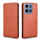 For Motorola Moto G Play 2025 Magnetic Vertical Flip Leather Phone Case(Brown) - 2