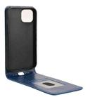 For iPhone 15 Plus Magnetic Vertical Flip Leather Phone Case(Blue) - 3