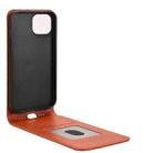 For iPhone 15 Plus Magnetic Vertical Flip Leather Phone Case(Brown) - 3