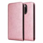 For iPhone 15 Pro Magnetic Vertical Flip Leather Phone Case(Rose Gold) - 2