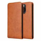 For iPhone 15 Pro Magnetic Vertical Flip Leather Phone Case(Brown) - 2