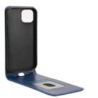 For iPhone 15 Magnetic Vertical Flip Leather Phone Case(Blue) - 3