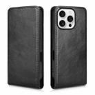 For iPhone 16 Pro Max Magnetic Vertical Flip Leather Phone Case(Black) - 2