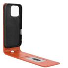 For iPhone 16 Pro Max Magnetic Vertical Flip Leather Phone Case(Brown) - 3