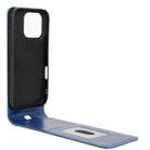 For iPhone 16 Pro Magnetic Vertical Flip Leather Phone Case(Blue) - 3