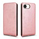 For iPhone 16e Magnetic Vertical Flip Leather Phone Case(Rose Gold) - 2