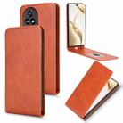 For Honor 200 Pro 5G Magnetic Vertical Flip Leather Phone Case(Brown) - 1