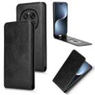 For Honor Magic7 Pro Magnetic Vertical Flip Leather Phone Case(Black) - 1